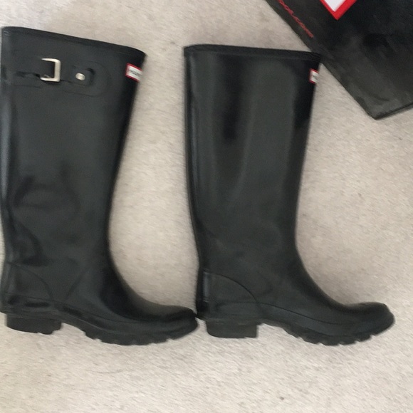 Hunter Sz 7 “Huntress” Gloss Wide Calf Rain Boots - Picture 7 of 8